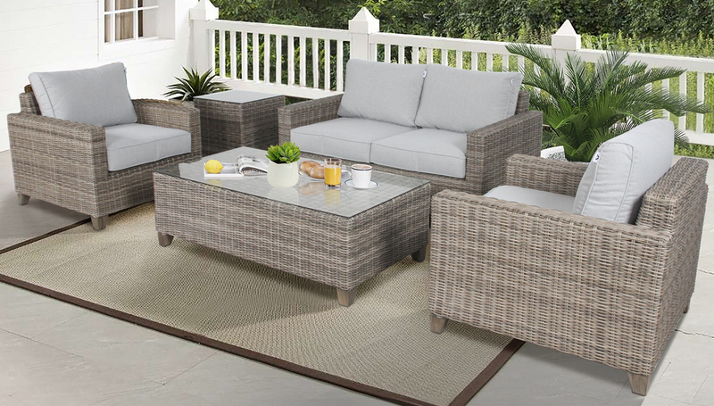Outdoor sofa with table