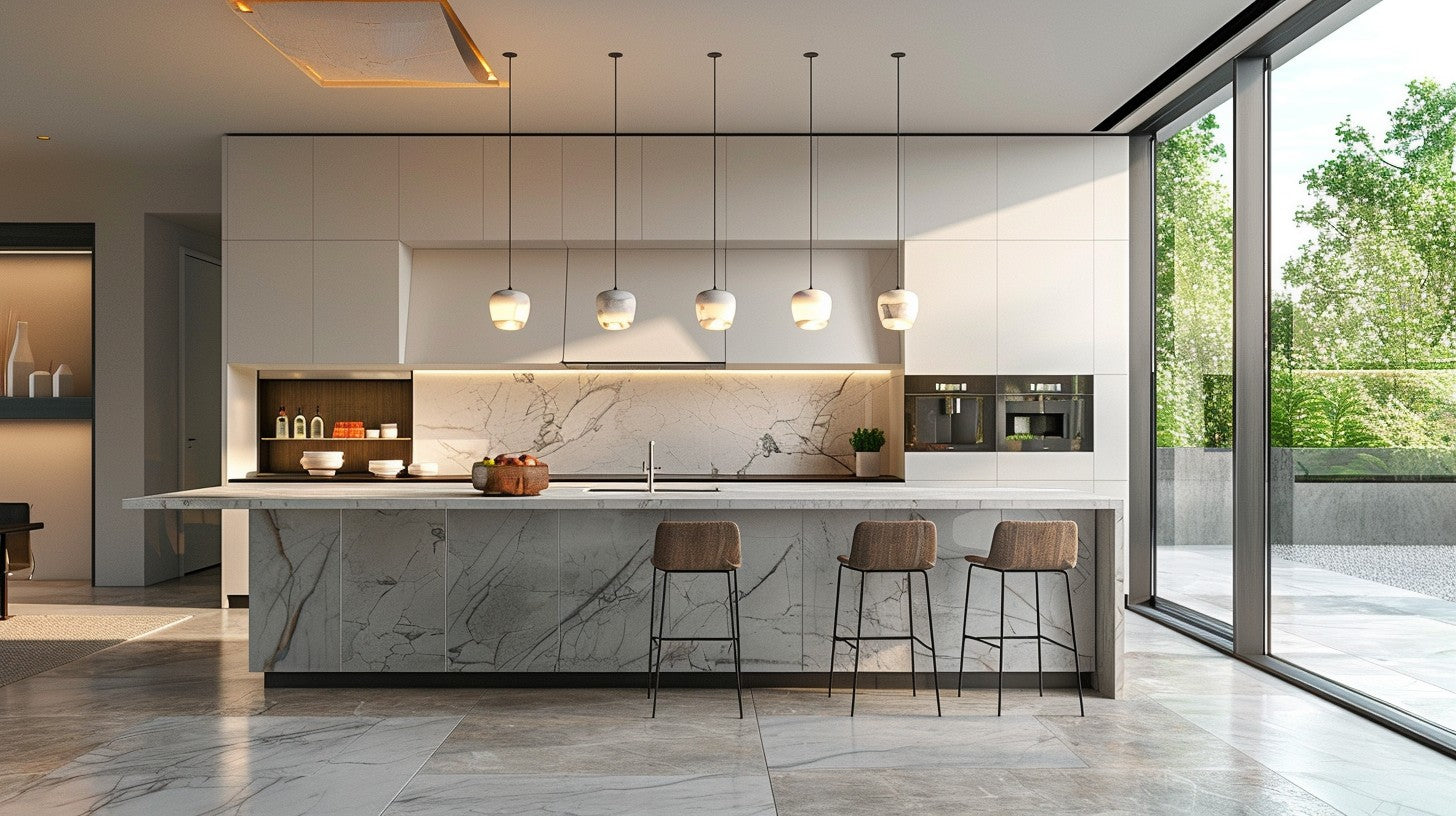 Kitchen bar stools setup
