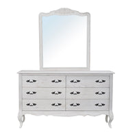 Alice Dresser 6 Chest of Drawers Storage Cabinet Distressed White