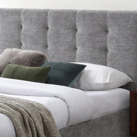 Anko Fabric Double Bed Frame Storage Drawer Grey