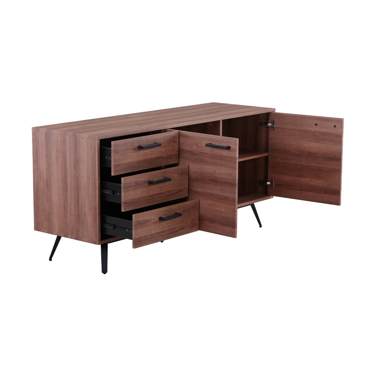 Ara 160cm Sideboard Storage Cabinet Brown