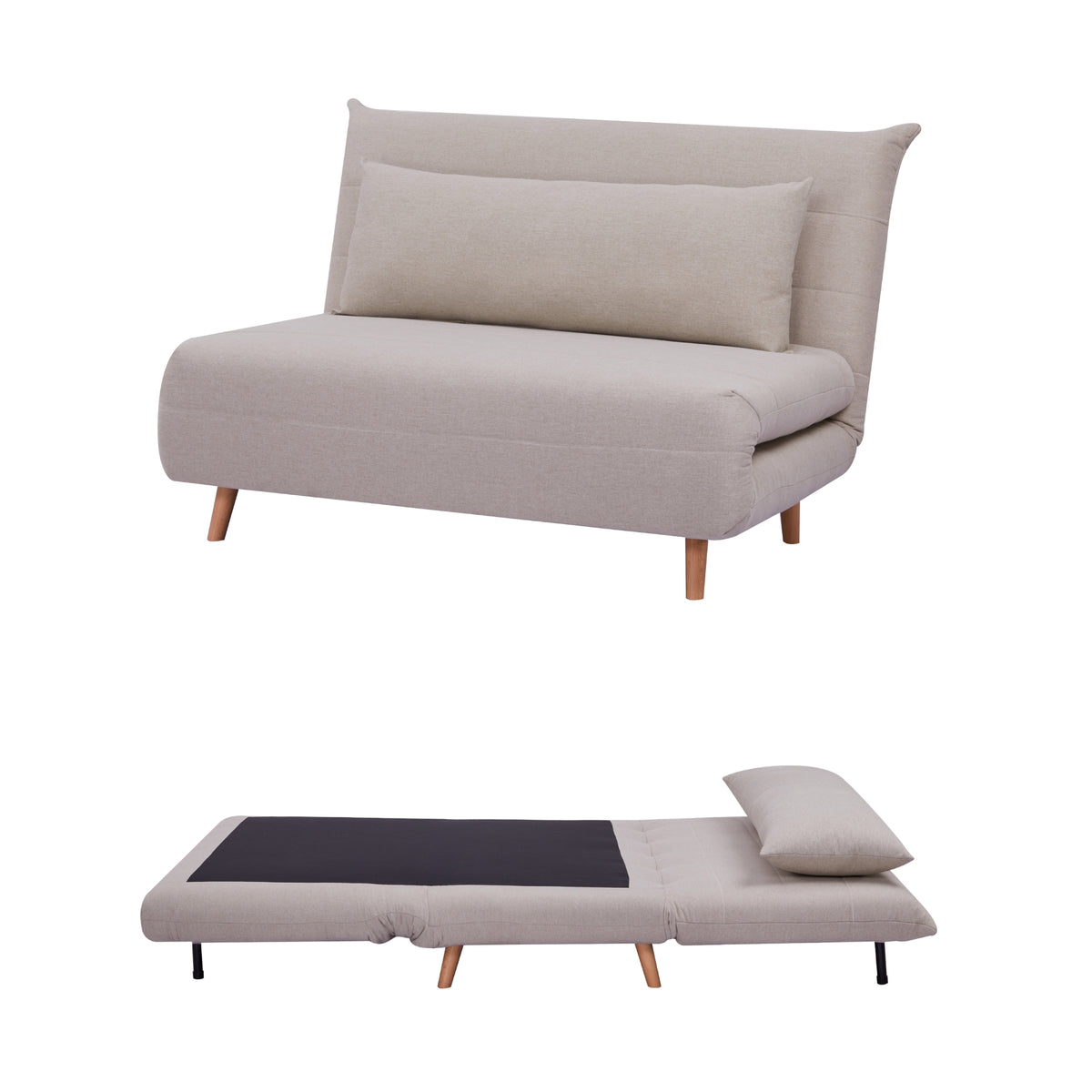 Audrey 2 Seater Sofa Bed Beige