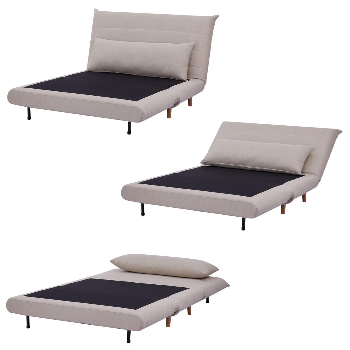Audrey 2 Seater Sofa Bed Beige