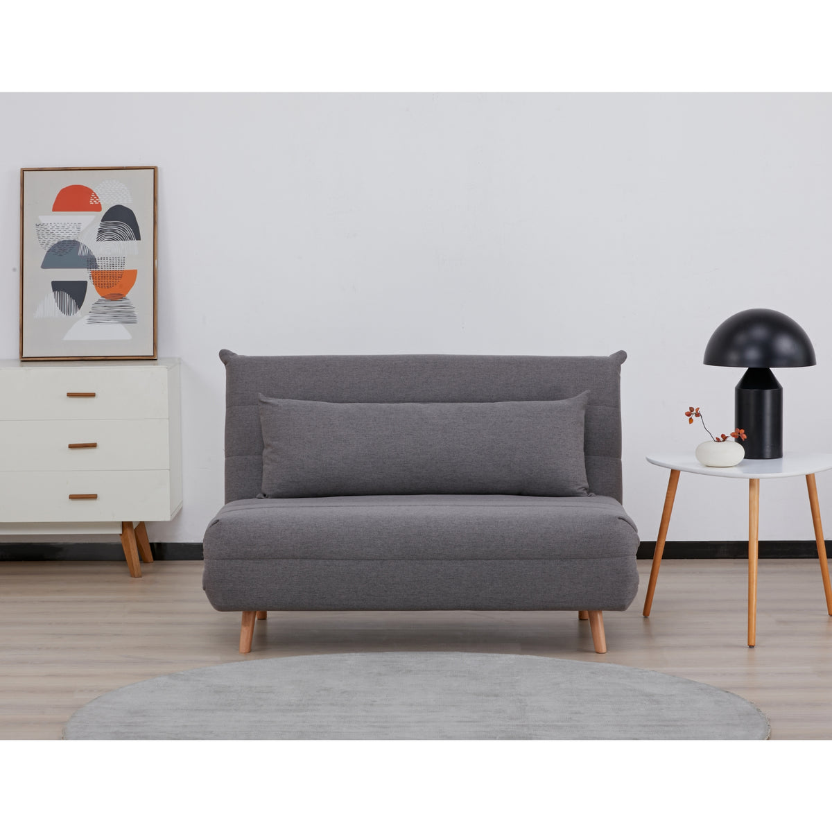 Audrey 2 Seater Sofa Bed Graphite