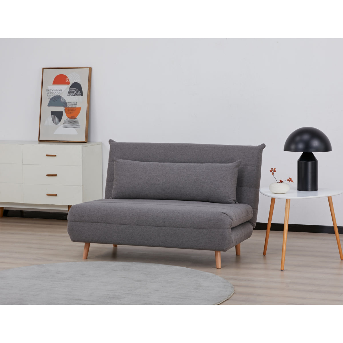 Audrey 2 Seater Sofa Bed Graphite