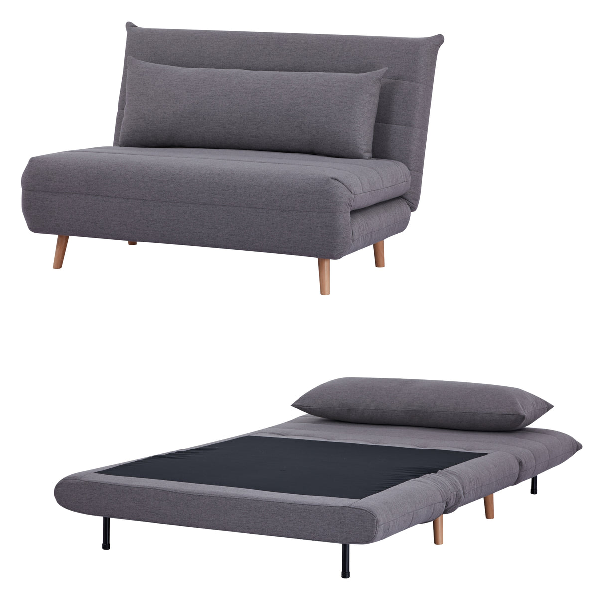 Audrey 2 Seater Sofa Bed Graphite
