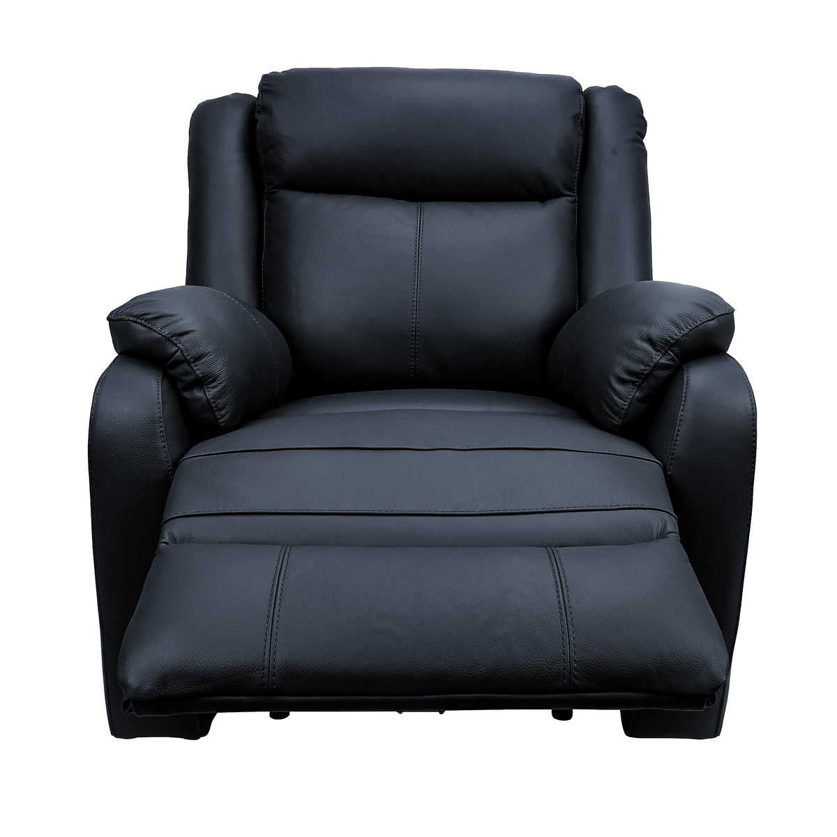 Bella Single Seater Leather Electric Recliner Sofa Lounge Black