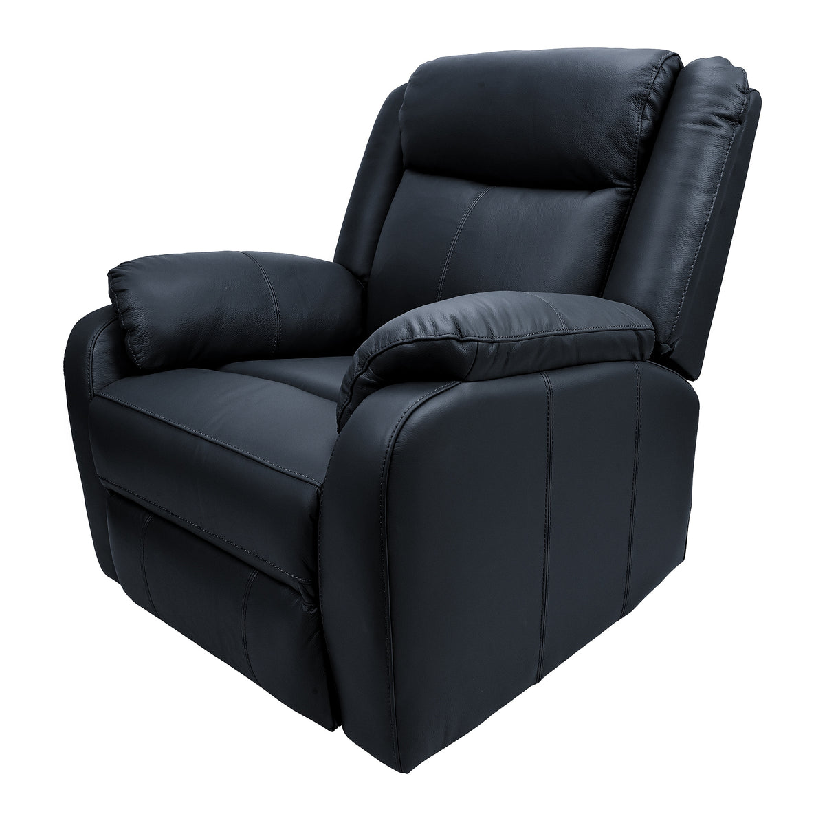 Bella Single Seater Leather Electric Recliner Sofa Lounge Black