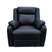Bella 3+1+1 Seater Leather Electric Recliner Sofa Lounge Black