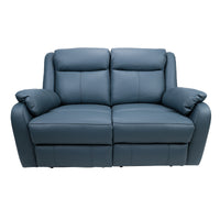 Bella 3+2+1 Seater Leather Electric Recliner Sofa Lounge Blue