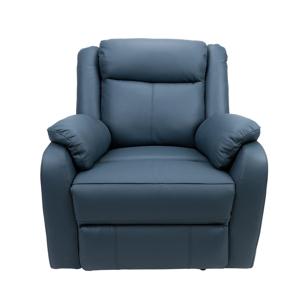 Bella 3+2+1 Seater Leather Electric Recliner Sofa Lounge Blue