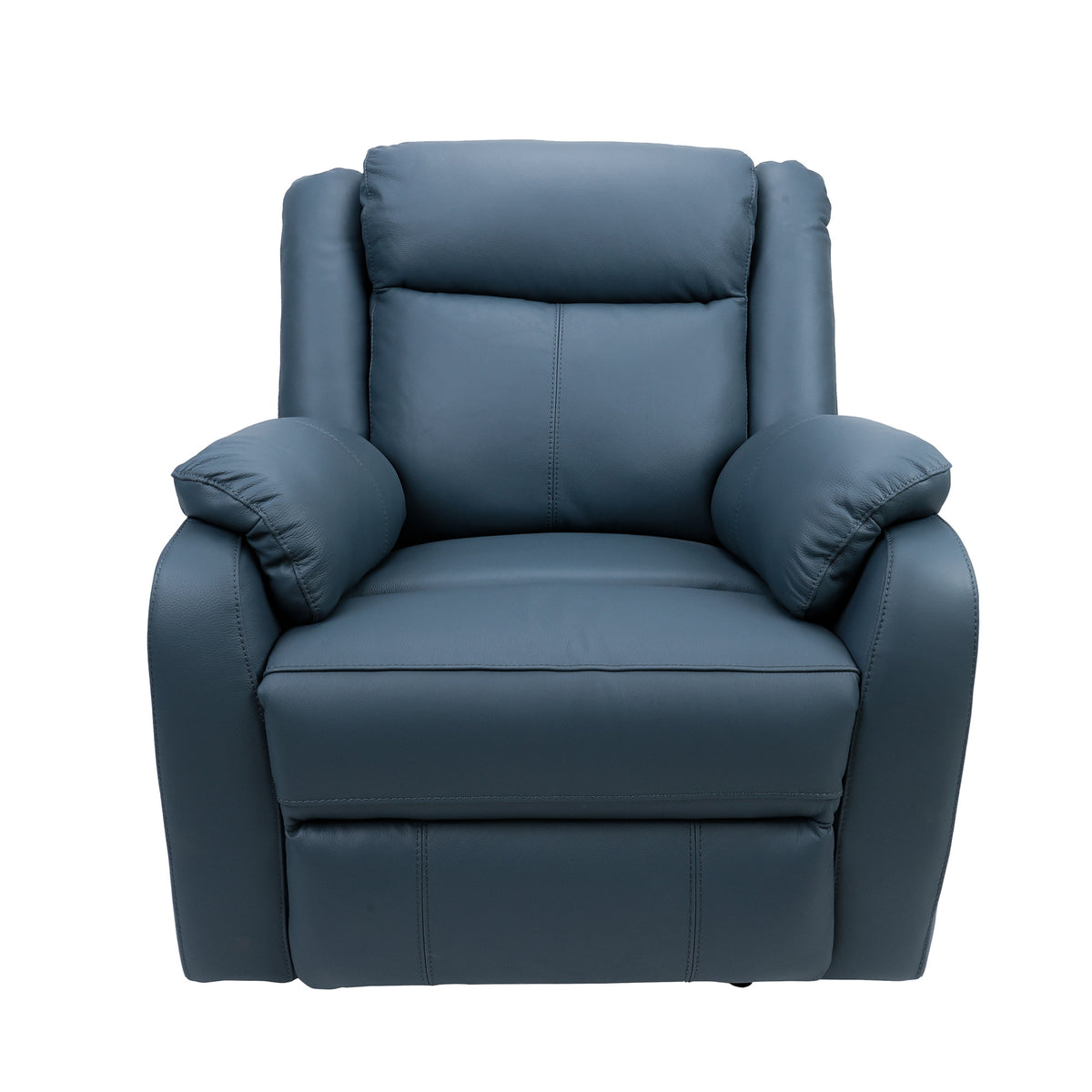 Bella 3+2+1 Seater Leather Electric Recliner Sofa Lounge Blue 