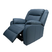 Bella 3+2+1 Seater Leather Electric Recliner Sofa Lounge Blue