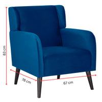 Bianca Accent Chair Armchair Dark Blue 