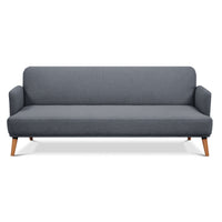 Brianna 3 Seater Fabric Sofa Bed Dark Grey