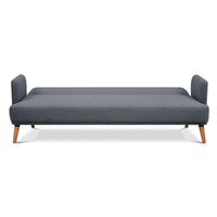 Brianna 3 Seater Fabric Sofa Bed Dark Grey