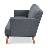 Brianna 3 Seater Fabric Sofa Bed Dark Grey