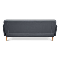 Brianna 3 Seater Fabric Sofa Bed Dark Grey