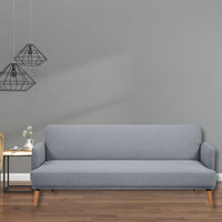 Brianna 3 Seater Fabric Sofa Bed Light Grey