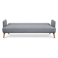 Brianna 3 Seater Fabric Sofa Bed Light Grey