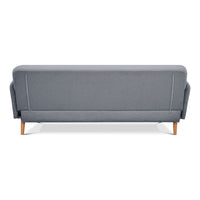 Brianna 3 Seater Fabric Sofa Bed Light Grey