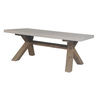 Byron Outdoor PolyCement Top Coffee Table White 