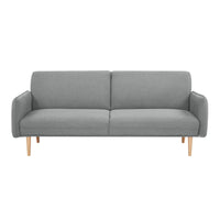 Celia 3 Seater Fabric Sofa Bed Light Grey