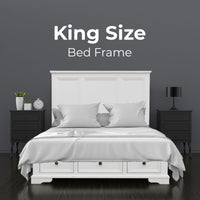 Celosia 4pc Bed Frame Bedside Tallboy Suite King