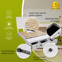 Celosia 4pc Bed Frame Bedside Tallboy Suite King