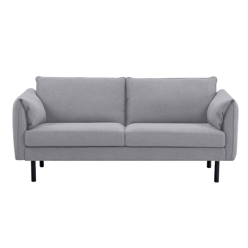Channel 3 Seater Fabric Sofa Grey 