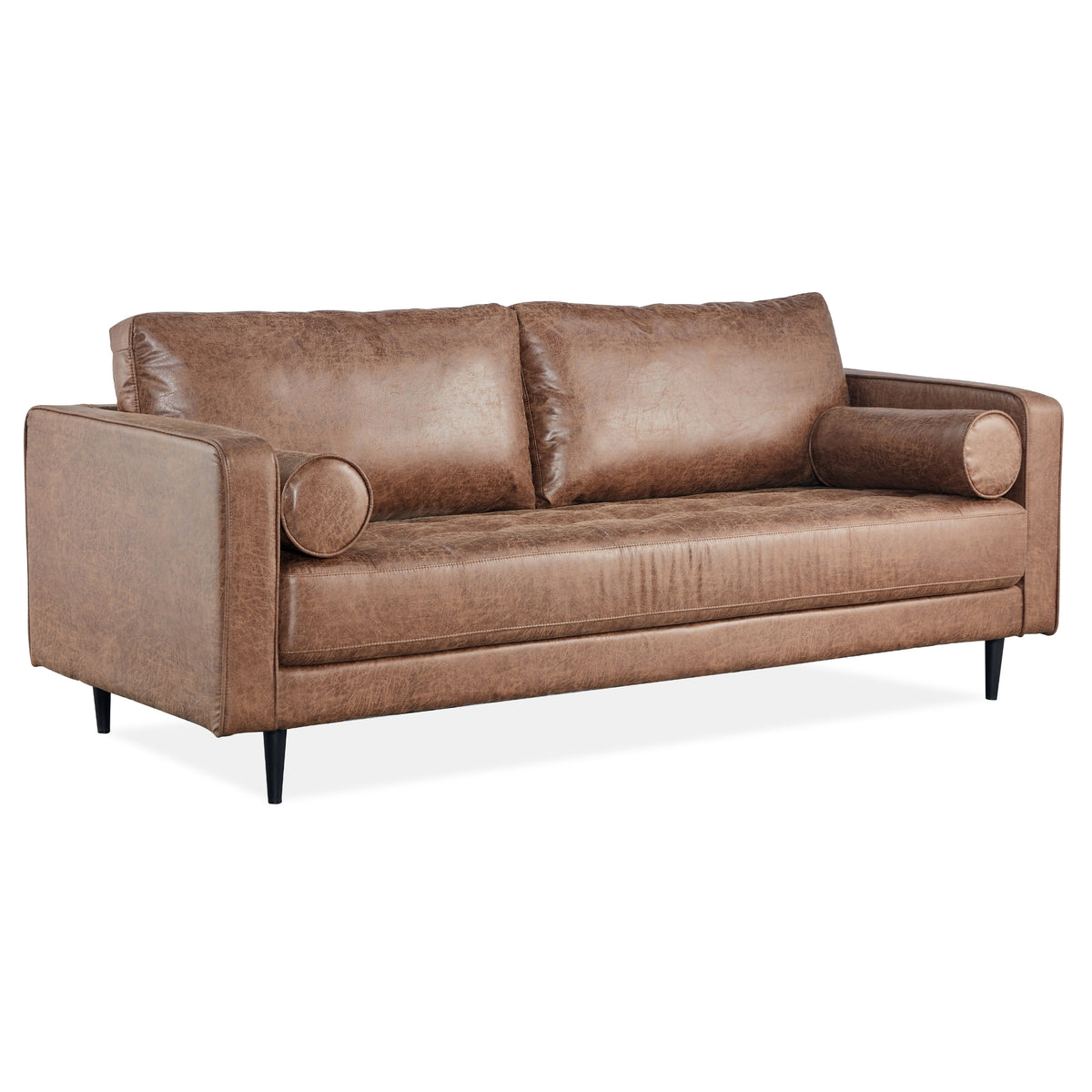 Chelsea Fabric Sofa 2 Seater Dark Brown