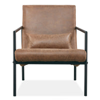 Chelsea Fabric Accent Chair Dark Brown 