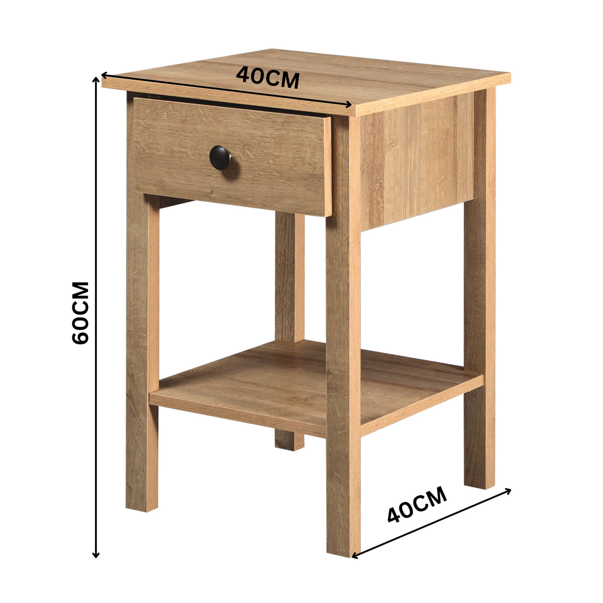 Declan Bedside Table Nightstand Side End Bedroom Storage Cabinet Riviera Oak