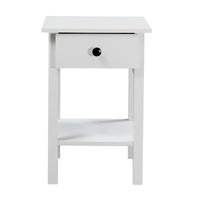 Declan Bedside Table Nightstand Side End Bedroom Storage Cabinet White