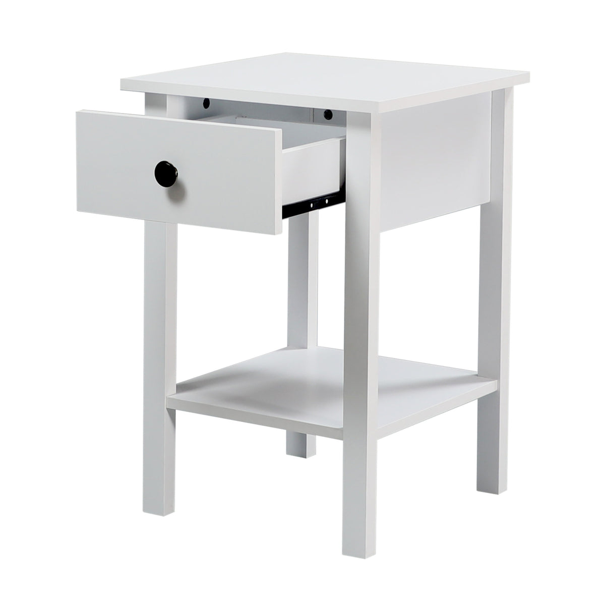 Declan Bedside Table Nightstand Side End Bedroom Storage Cabinet White