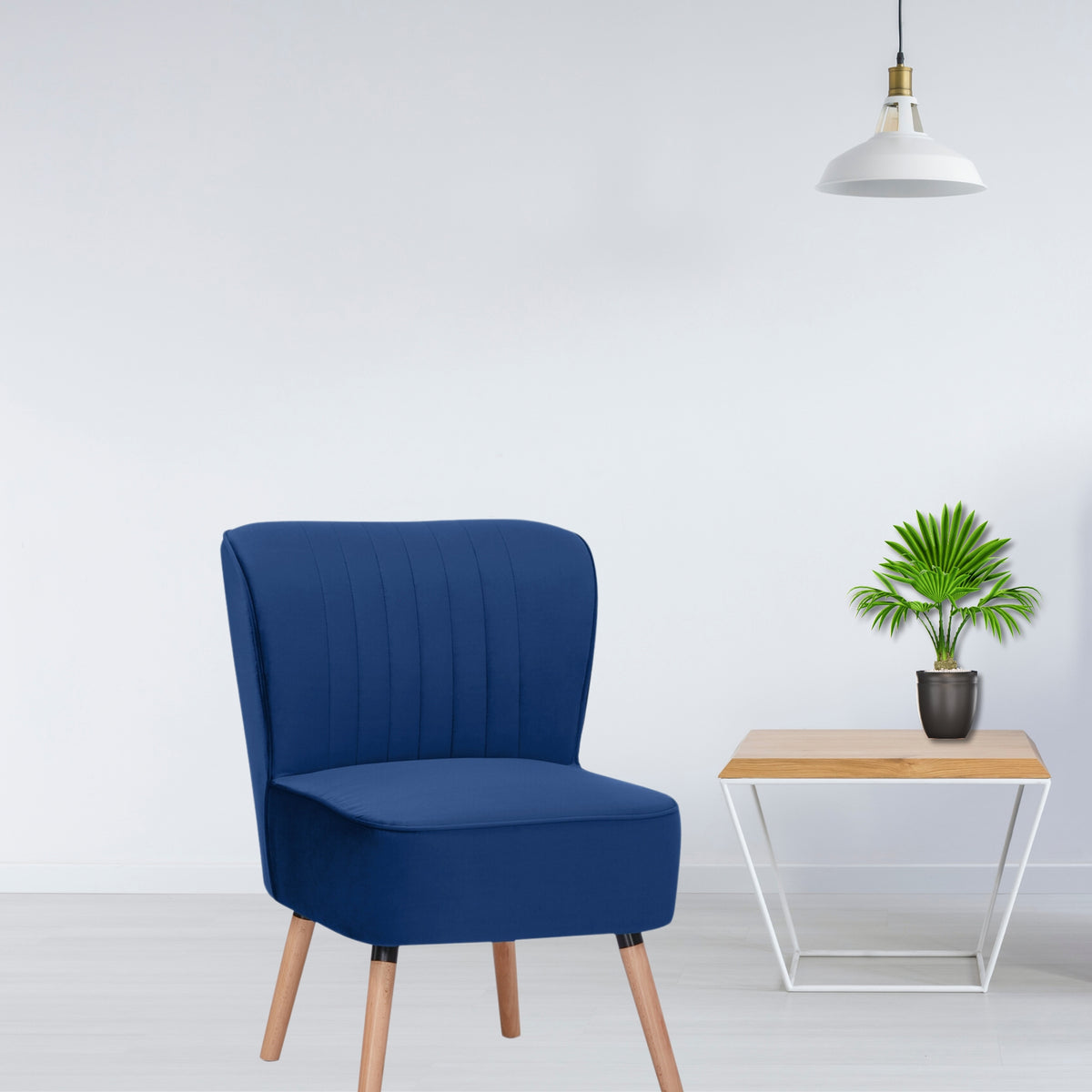 Drew Accent Chair Armchair Dark Blue 