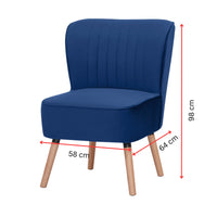 Drew Accent Chair Armchair Dark Blue 