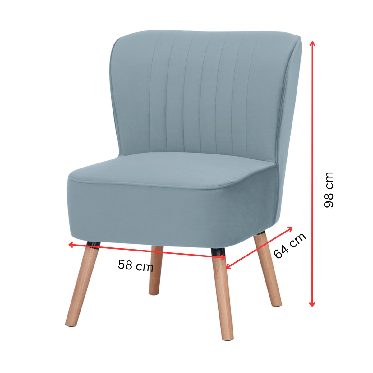Drew Accent Chair Armchair Light Blue 