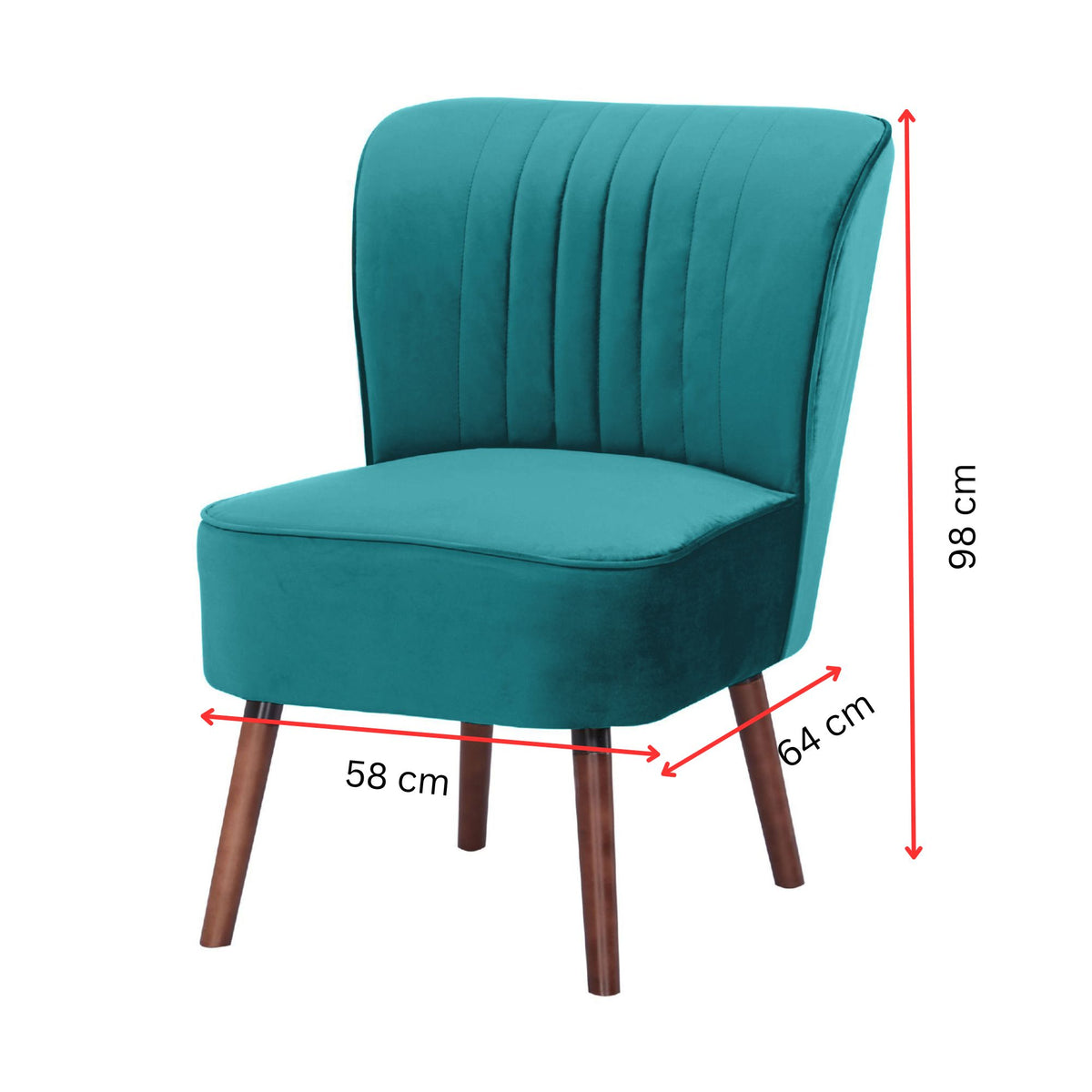 Drew Accent Chair Armchair Mid Blue 