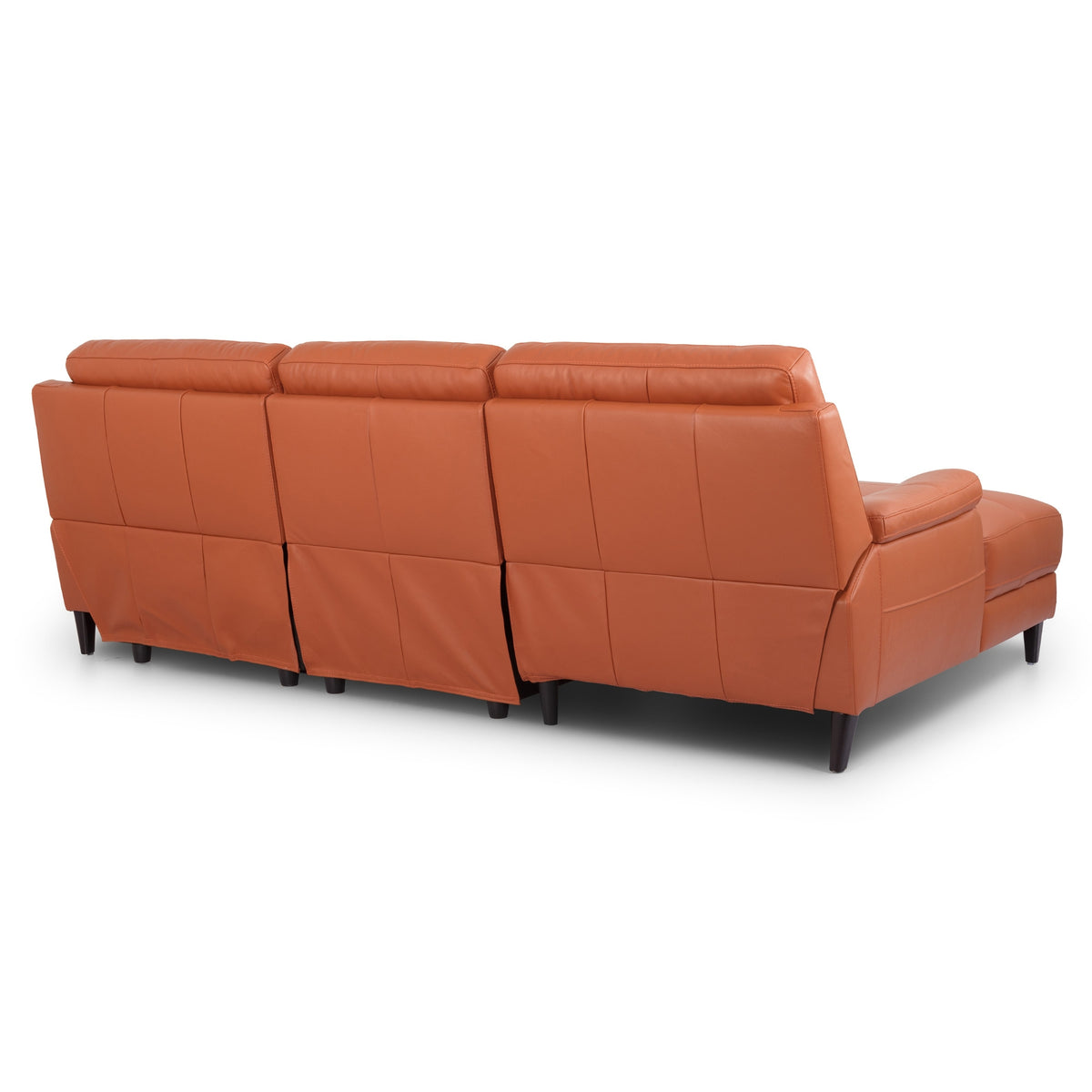 Ella 3 Seater Leather Electric Recliner Chaise Sofa Left 