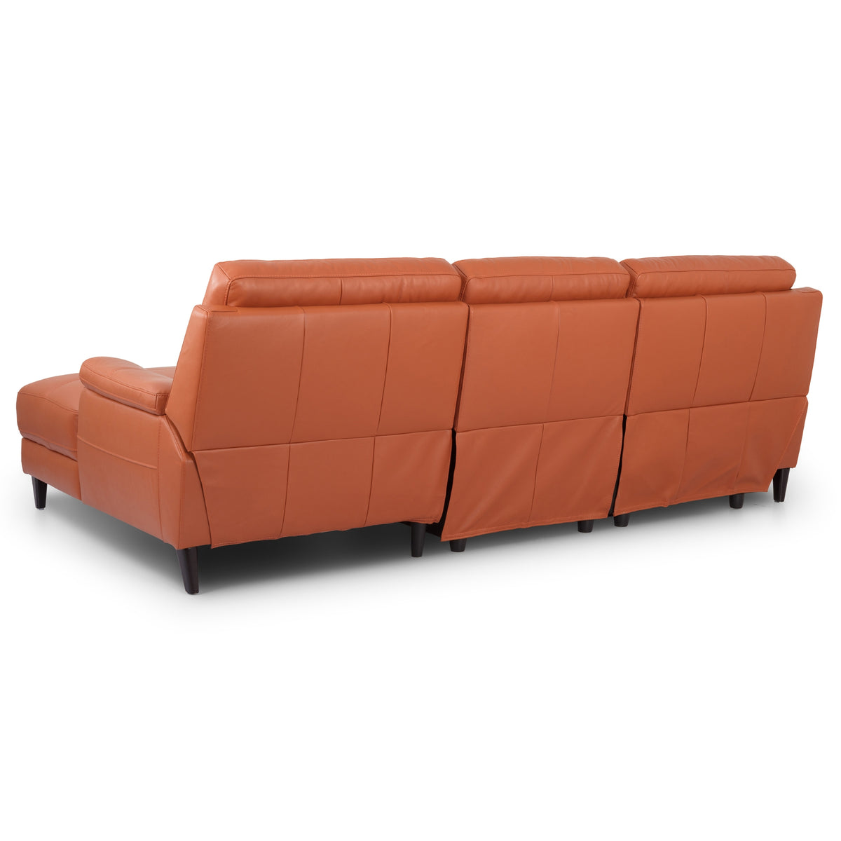 Ella 3 Seater Leather Electric Recliner Chaise Sofa Right 