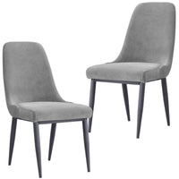 Eva Set of 2 Dining Chair Grey 