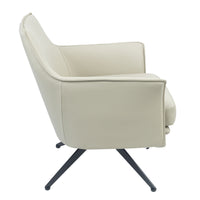 Freya Leather Swivel Occasional Chair Brown