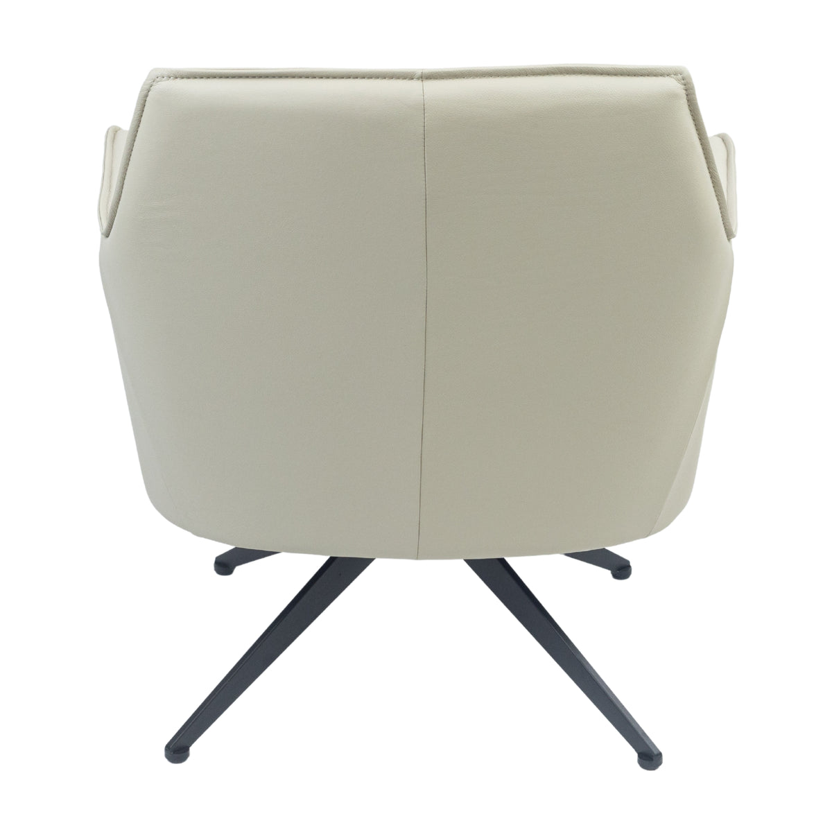 Freya Leather Swivel Occasional Chair Brown