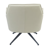 Freya Leather Swivel Occasional Chair Brown