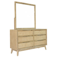 Grevillea 5pc King Bed Frame Suite Bedside Dresser Furniture Package - Brown