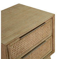 Grevillea Bedside Table Drawer Storage Cabinet Shelf Side End Table - Brown