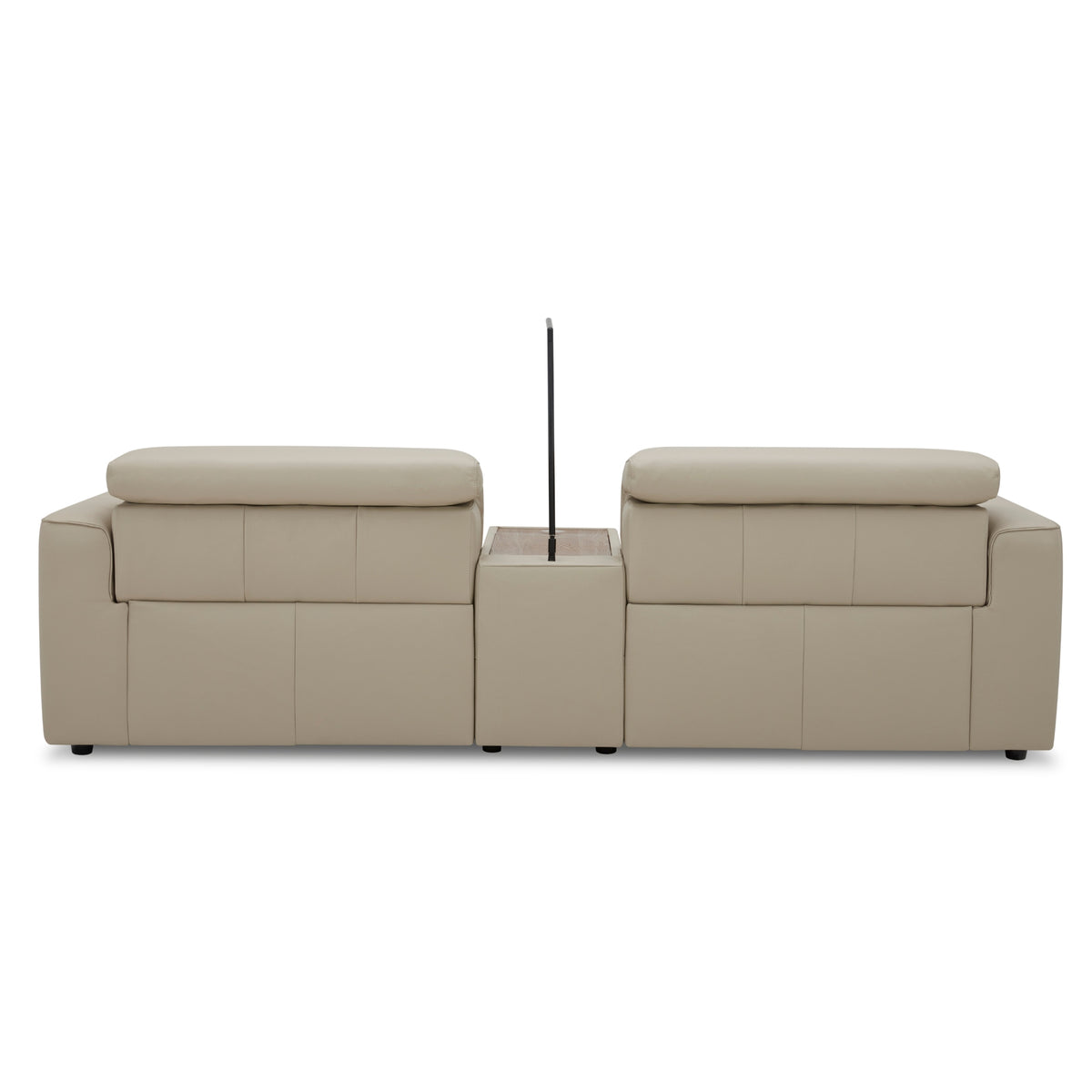 Hallie 2 Seater Leather Electric Recliner Sofa Beige 