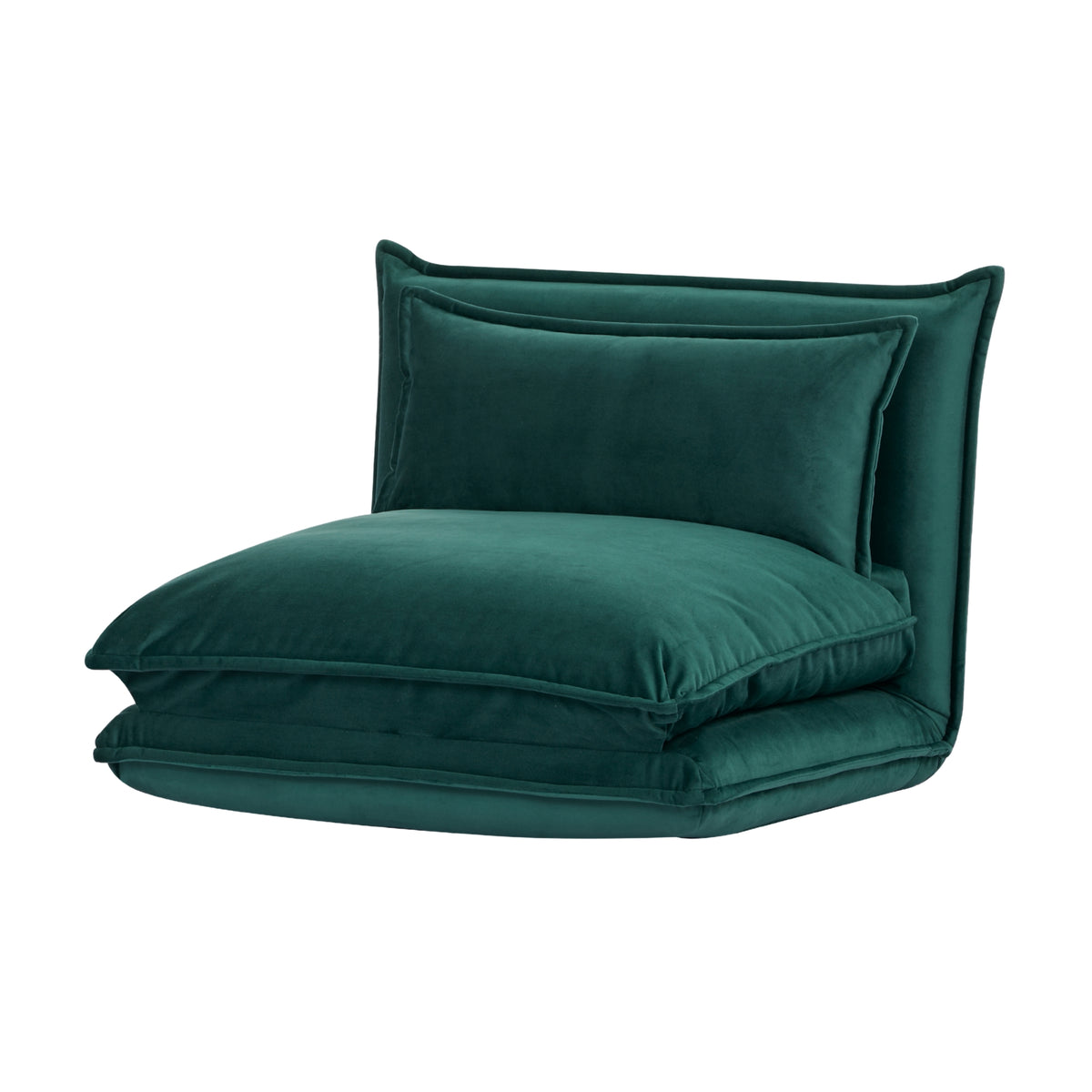 Happy Folding Sofa Bed Single Dark Green