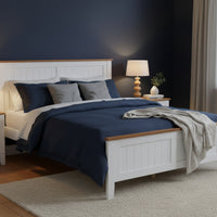 Harbourview Double Bed Frame Brown White